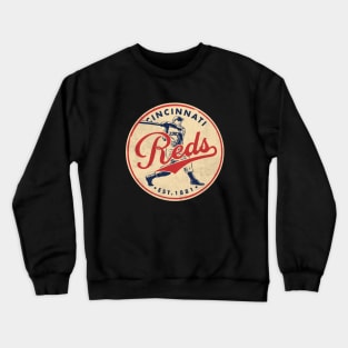 Throwback Cincinnati Reds 1 by Buck Tee Crewneck Sweatshirt